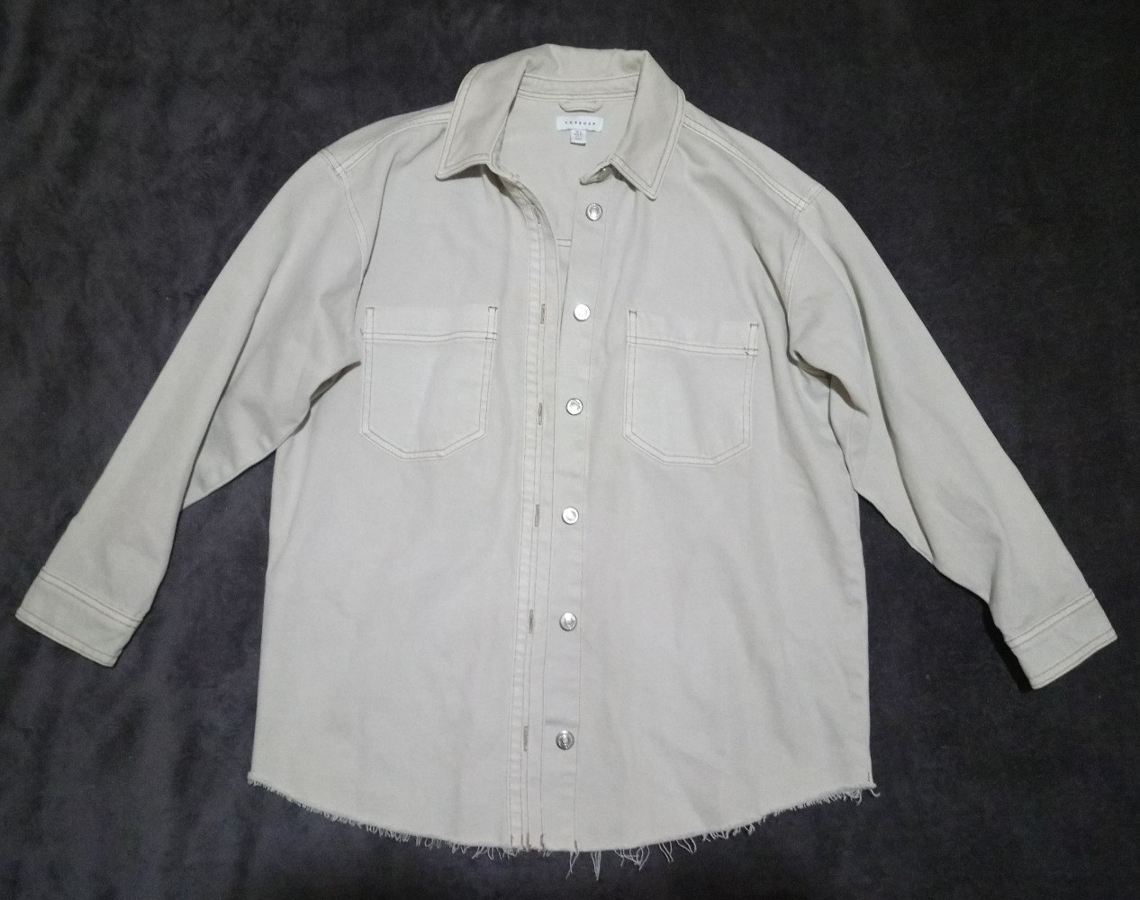 Стильная куртка джинсовка свело-бежевая Topshop