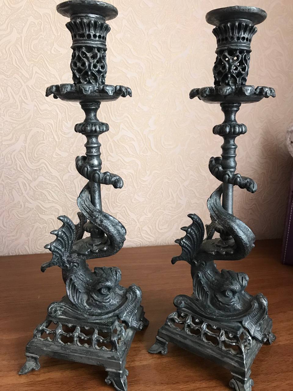 Мельхиоровые подсвечники