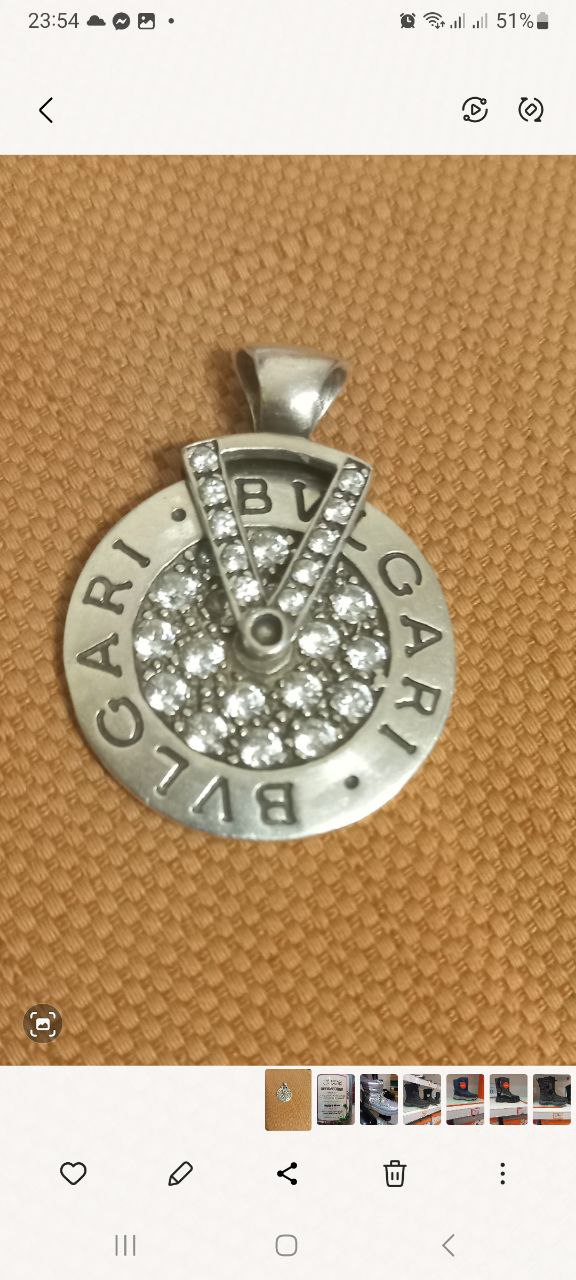 Кулон, серебро