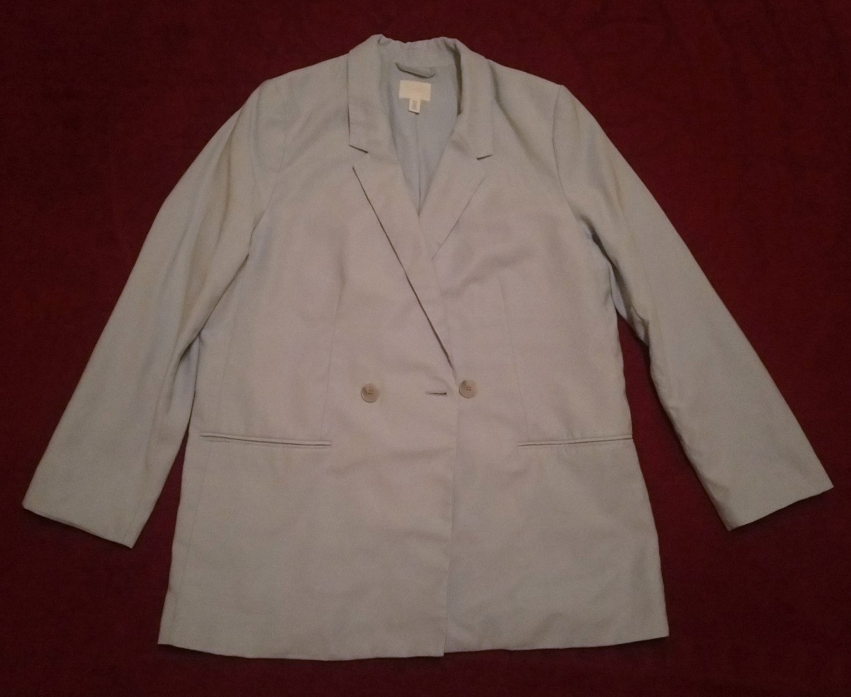 Стильный голубой пиджак H&M оверсайз