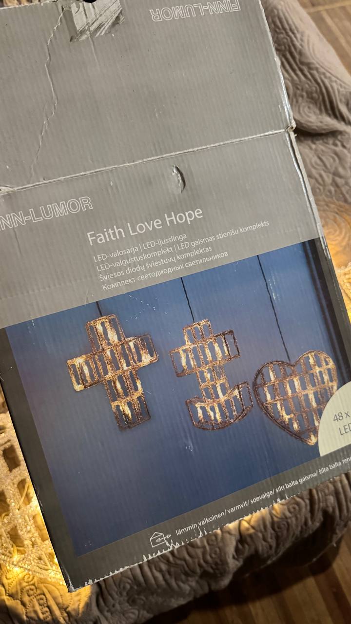 Декоративная LED-гирлянда «Faith Love Hope»
