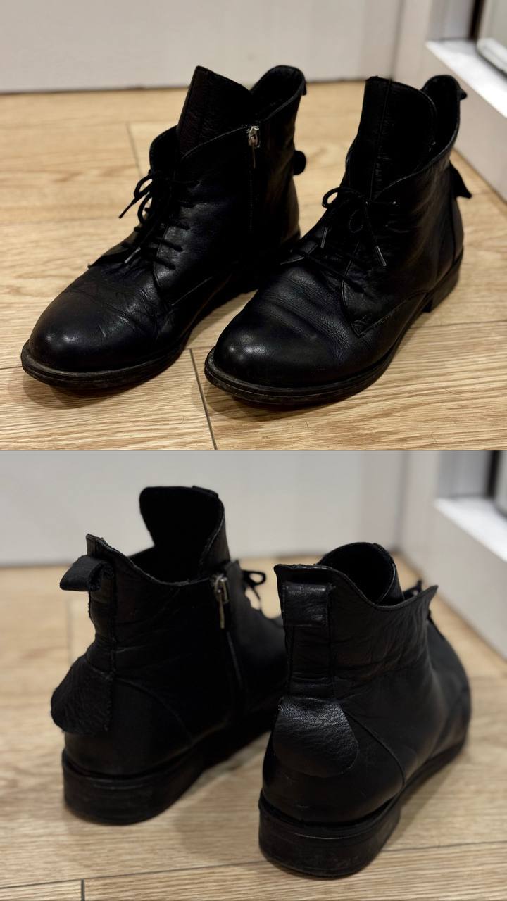 Кожаные ботинки, размер 38–39