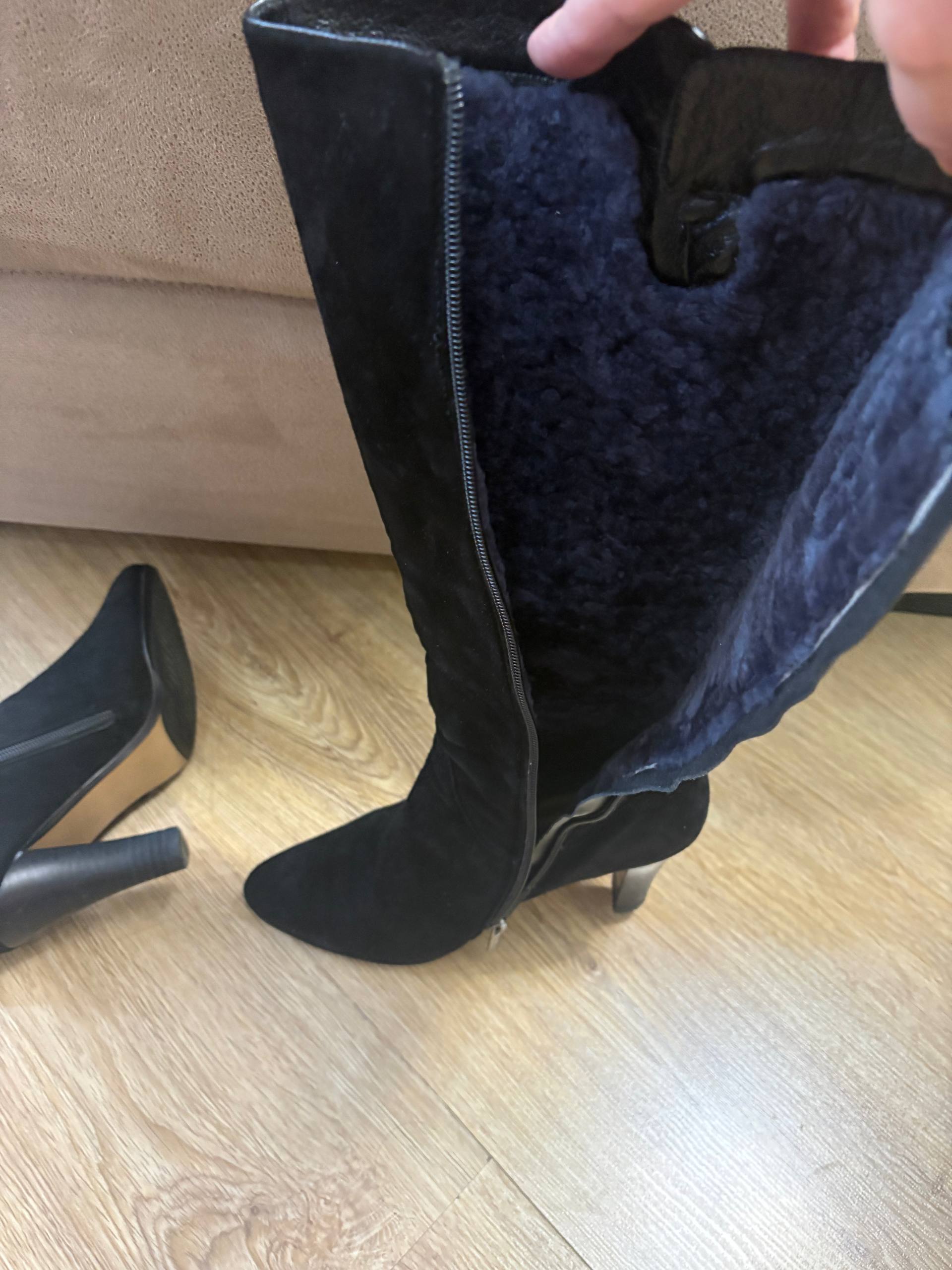 Сапоги р.38, натуральная замша