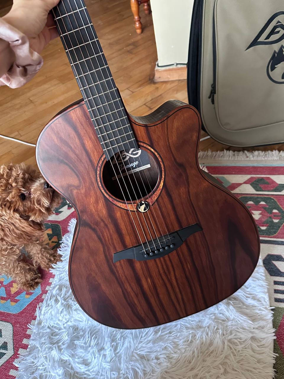 электро-акустическая гитара GLA SAUVAGE ACE с чехлом