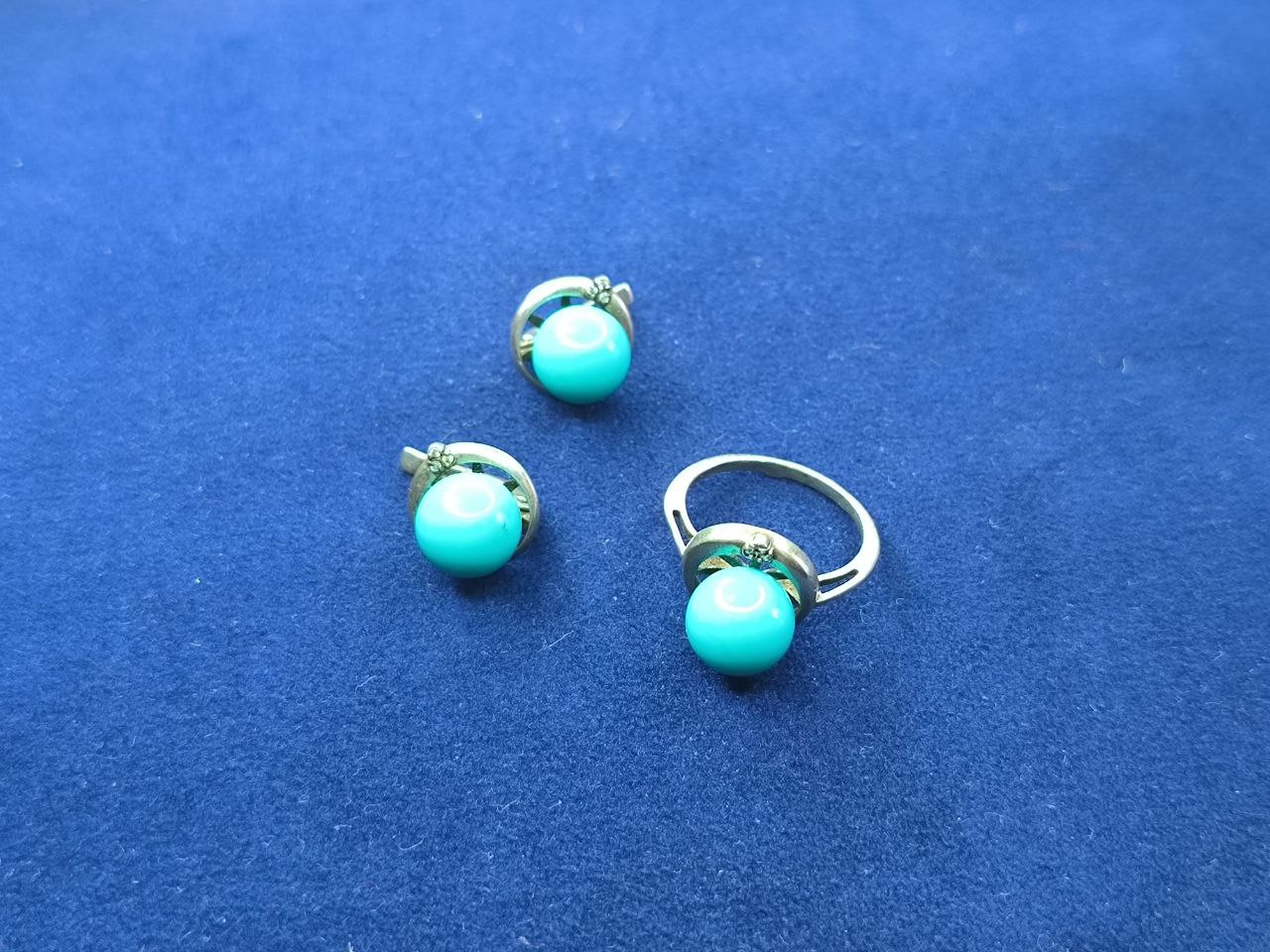 Кольцо и серьги из серебра 925