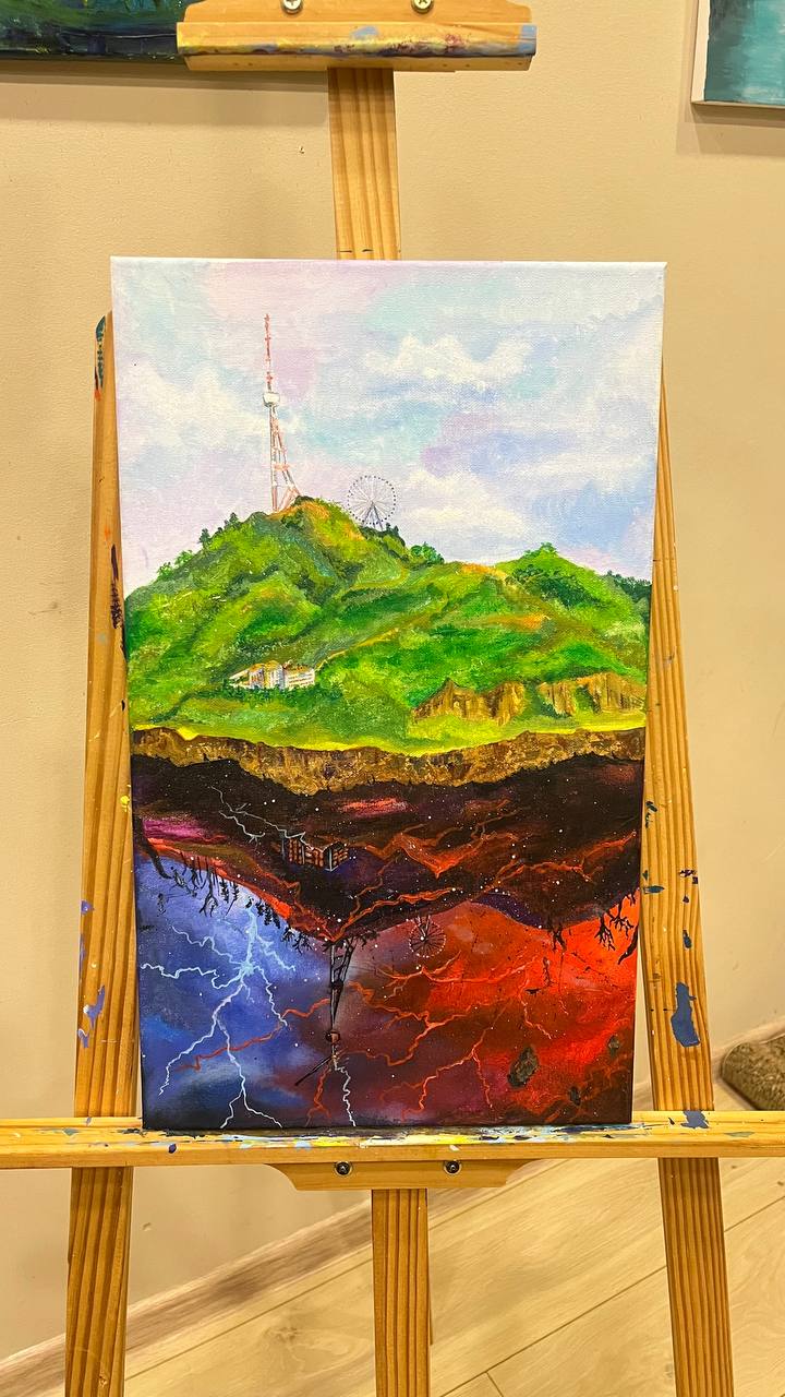 Картина «Мтацминда в изнанке»