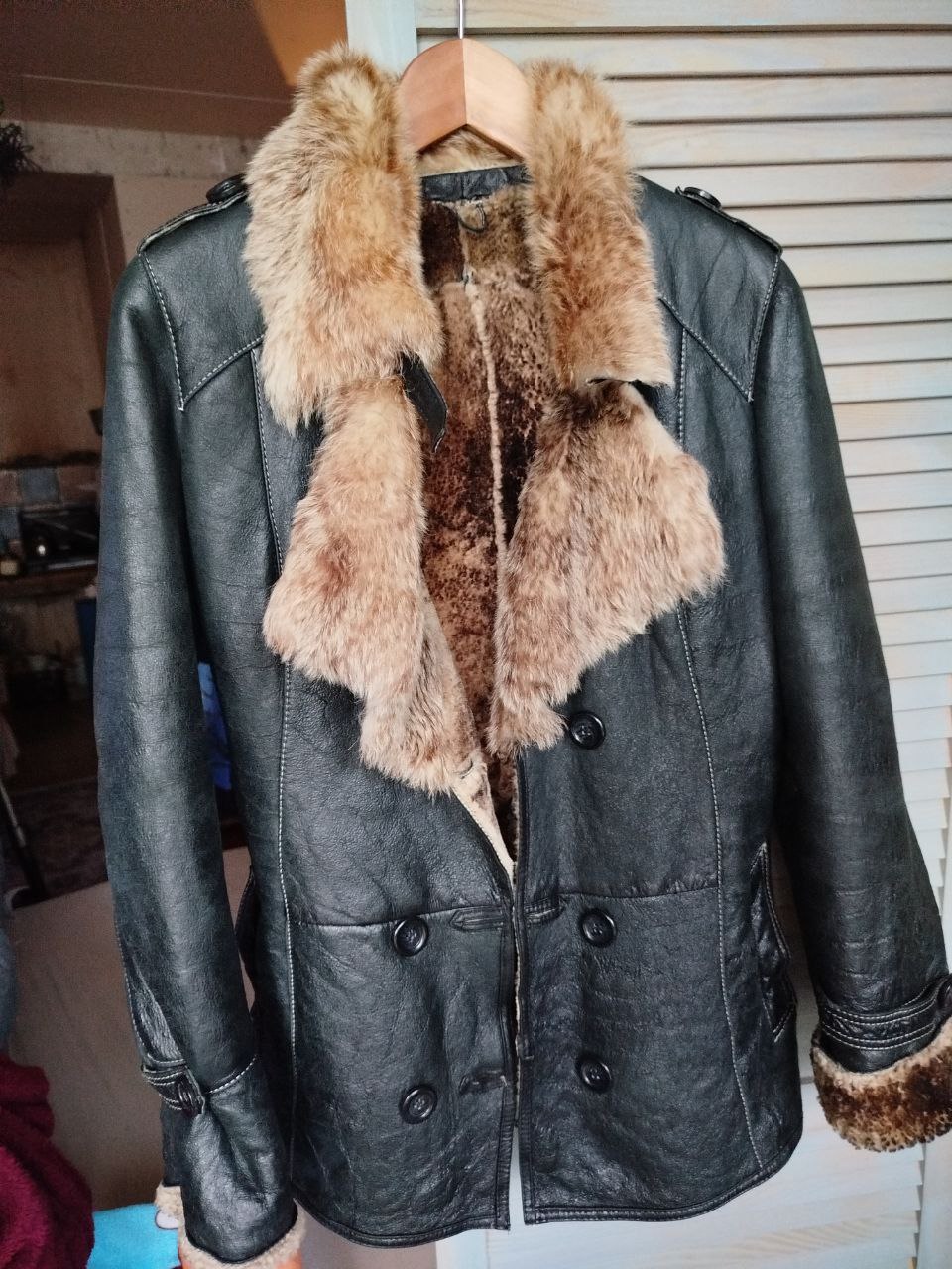 Винтажная куртка дубленка