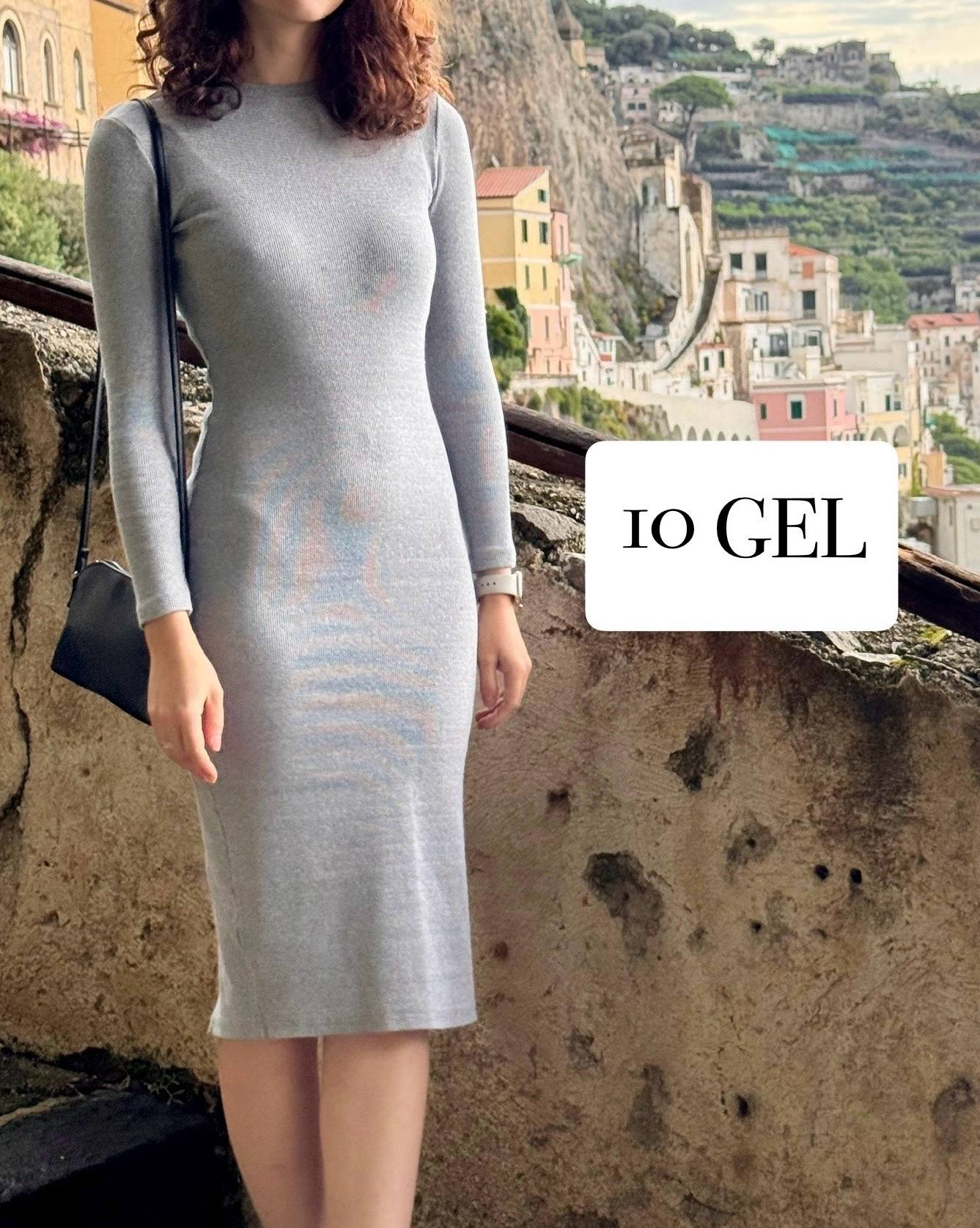 Зеленое трикотажное платье