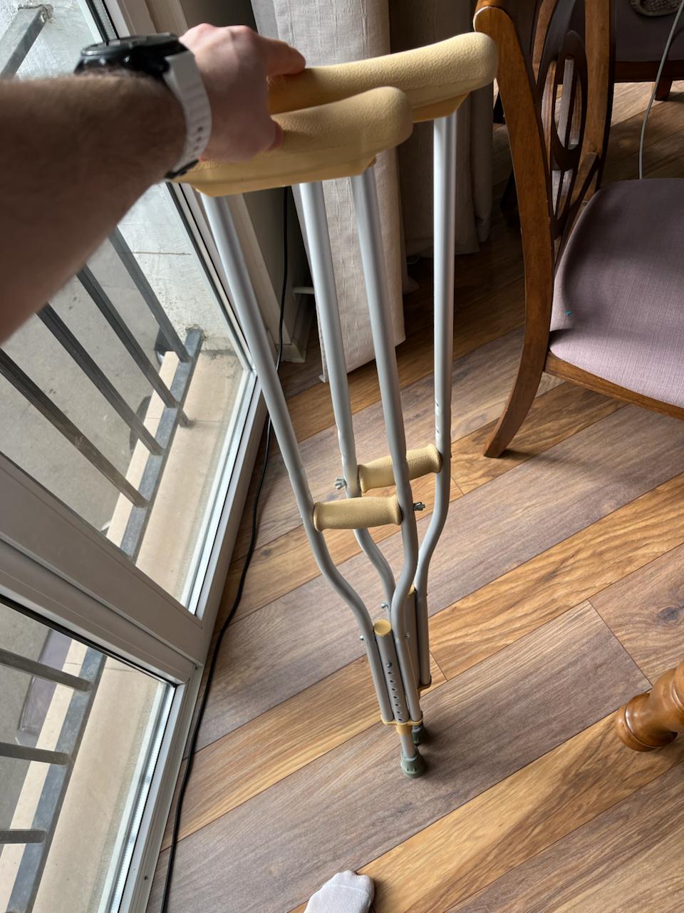 Костыли подлокотные без нижней части (серые)