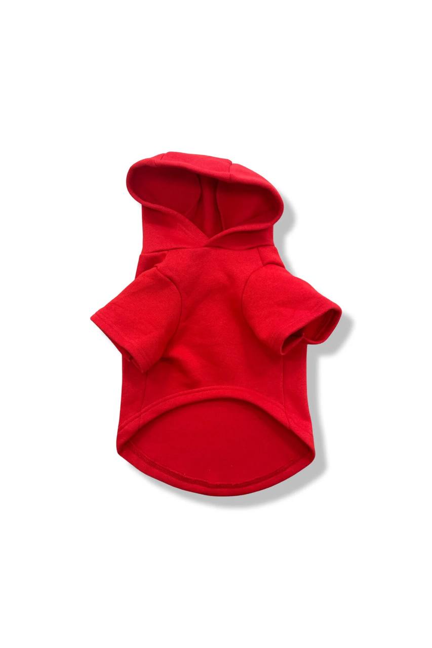 Красный худи для маленьких питомцев