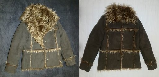 Темно-коричневая дубленка TRP