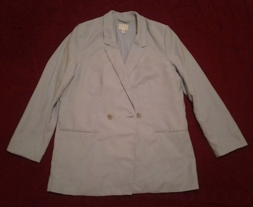 Стильный голубой пиджак H&M оверсайз