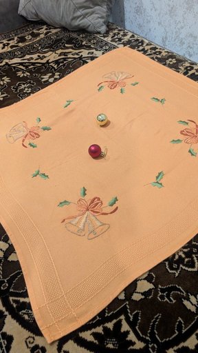Скатерть новогодняя + игрушки