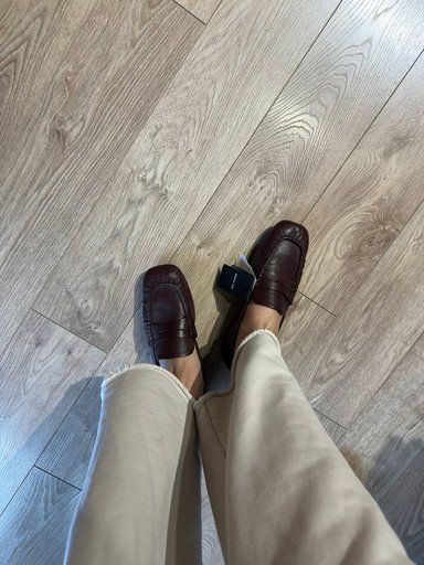 Бордовые новые лоферы Massimo Dutti