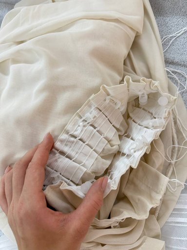 Тюль молочный б/у