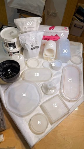 Полный набор для работы с гипсом или эпоксидной смолой