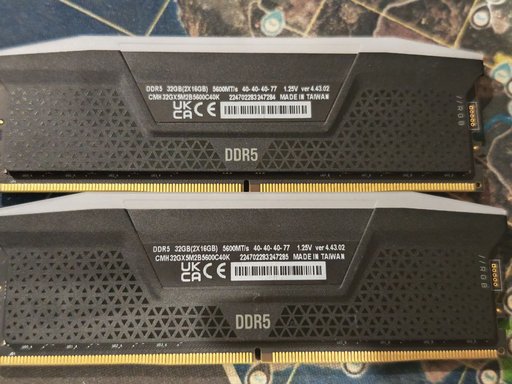 ОЗУ Corsair DDR5 32Gb (2x16Gb). 5600 MT/s