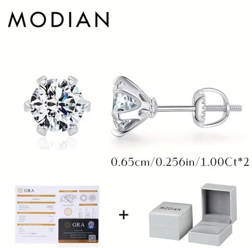 Серьги-гвоздики S925, цвет D