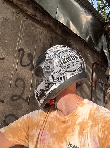 Шлем «Vega» Speed Demon с принтом