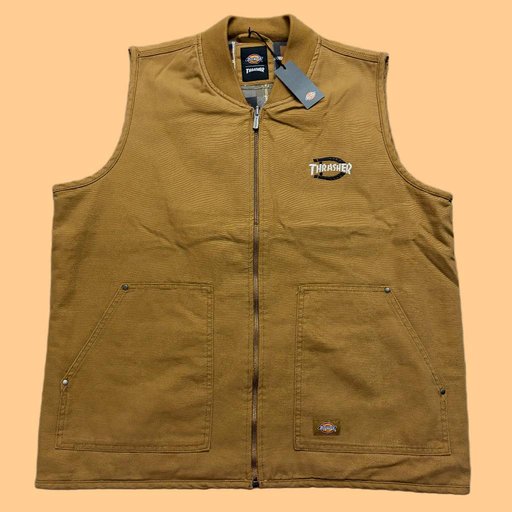 Двусторонний жилет Dickies x Trasher с флисовой подкладкой